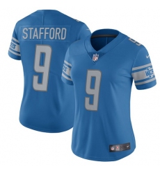 Women's Nike Detroit Lions #9 Matthew Stafford Elite Light Blue Team Color NFL Jersey