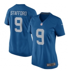 Women's Nike Detroit Lions #9 Matthew Stafford Game Blue Alternate NFL Jersey