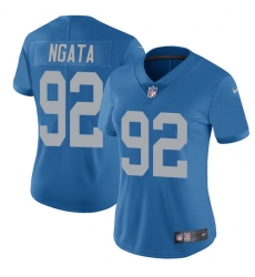 Women's Nike Detroit Lions #92 Haloti Ngata Elite Blue Alternate NFL Jersey