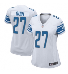 Women's Nike Detroit Lions #27 Glover Quin Game White NFL Jersey