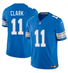 Men's Detroit Lions #11 Damone Clark Blue 2026 F.U.S.E. Vapor Limited Football Stitched Game Jersey