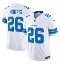 Men's Detroit Lions #26 Morice Norris White 2025 F.U.S.E. Vapor Limited Football Stitched Jersey