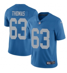 Youth Nike Detroit Lions #63 Brandon Thomas Elite Blue Alternate NFL Jersey