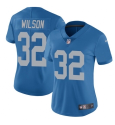 Women's Nike Detroit Lions #32 Tavon Wilson Elite Blue Alternate NFL Jersey
