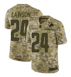 Men's Nike Detroit Lions #24 Nevin Lawson Limited Camo 2018 Salute to Service NFL Jersey