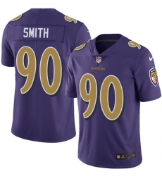 Men's Nike Baltimore Ravens #90 Za'Darius Smith Limited Purple Rush Vapor Untouchable NFL Jersey