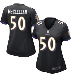 Women's Nike Baltimore Ravens #50 Albert McClellan Game Black Alternate NFL Jersey