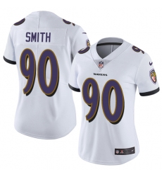 Women's Nike Baltimore Ravens #90 Za'Darius Smith White Vapor Untouchable Limited Player NFL Jersey