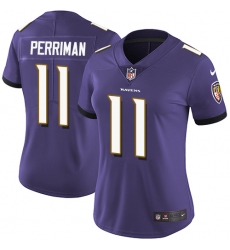 Women's Nike Baltimore Ravens #11 Breshad Perriman Elite Purple Team Color NFL Jersey