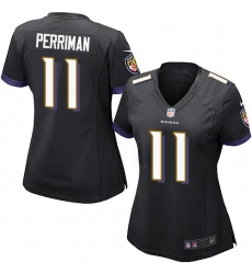 Women's Nike Baltimore Ravens #11 Breshad Perriman Game Black Alternate NFL Jersey