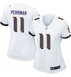 Women's Nike Baltimore Ravens #11 Breshad Perriman Game White NFL Jersey