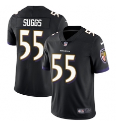Youth Nike Baltimore Ravens #55 Terrell Suggs Elite Black Alternate NFL Jersey