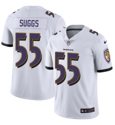 Youth Nike Baltimore Ravens #55 Terrell Suggs Elite White NFL Jersey