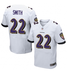 Men's Nike Baltimore Ravens #22 Jimmy Smith Elite White NFL Jersey