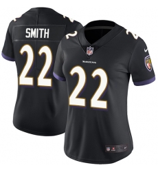 Women's Nike Baltimore Ravens #22 Jimmy Smith Elite Black Alternate NFL Jersey