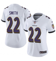 Women's Nike Baltimore Ravens #22 Jimmy Smith Elite White NFL Jersey