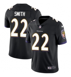Youth Nike Baltimore Ravens #22 Jimmy Smith Elite Black Alternate NFL Jersey