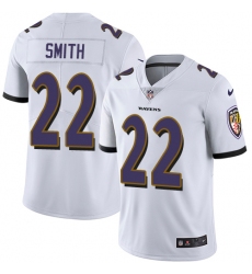 Youth Nike Baltimore Ravens #22 Jimmy Smith Elite White NFL Jersey