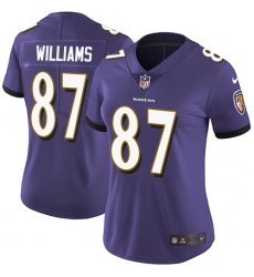 Women's Nike Baltimore Ravens #87 Maxx Williams Elite Purple Team Color NFL Jersey