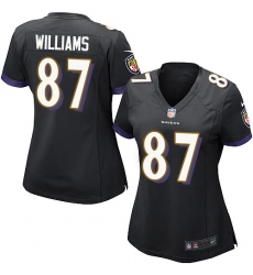 Women's Nike Baltimore Ravens #87 Maxx Williams Game Black Alternate NFL Jersey
