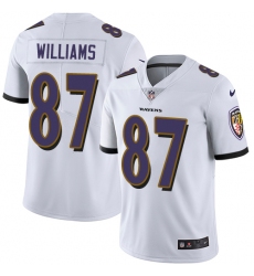 Youth Nike Baltimore Ravens #87 Maxx Williams Elite White NFL Jersey