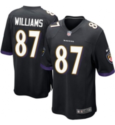 Youth Nike Baltimore Ravens #87 Maxx Williams Game Black Alternate NFL Jersey