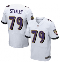 Men's Nike Baltimore Ravens #79 Ronnie Stanley Elite White NFL Jersey