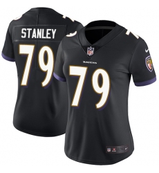 Women's Nike Baltimore Ravens #79 Ronnie Stanley Elite Black Alternate NFL Jersey