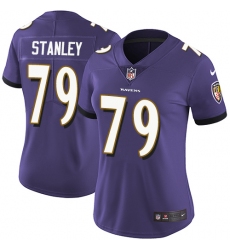 Women's Nike Baltimore Ravens #79 Ronnie Stanley Elite Purple Team Color NFL Jersey