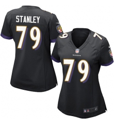 Women's Nike Baltimore Ravens #79 Ronnie Stanley Game Black Alternate NFL Jersey