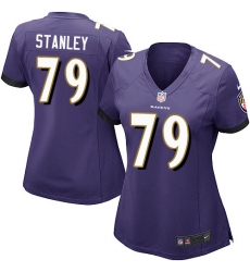 Women's Nike Baltimore Ravens #79 Ronnie Stanley Game Purple Team Color NFL Jersey