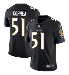 Youth Nike Baltimore Ravens #51 Kamalei Correa Elite Black Alternate NFL Jersey