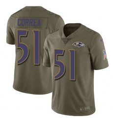 Youth Nike Baltimore Ravens #51 Kamalei Correa Elite Green Salute to Service NFL Jersey
