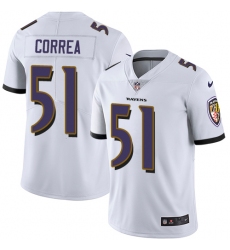 Youth Nike Baltimore Ravens #51 Kamalei Correa Elite White NFL Jersey