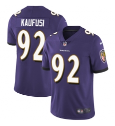 Youth Nike Baltimore Ravens #92 Bronson Kaufusi Elite Purple Team Color NFL Jersey