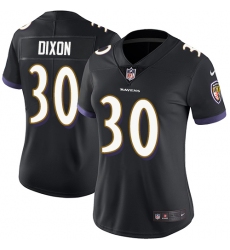 Women's Nike Baltimore Ravens #30 Kenneth Dixon Elite Black Alternate NFL Jersey