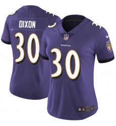 Women's Nike Baltimore Ravens #30 Kenneth Dixon Elite Purple Team Color NFL Jersey