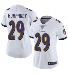 Women's Nike Baltimore Ravens #29 Marlon Humphrey White Vapor Untouchable Limited Player NFL Jersey