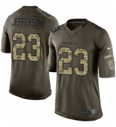 Men's Nike Baltimore Ravens #23 Tony Jefferson Elite Green Salute to Service NFL Jersey