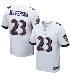 Men's Nike Baltimore Ravens #23 Tony Jefferson Elite White NFL Jersey