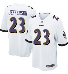 Men's Nike Baltimore Ravens #23 Tony Jefferson Game White NFL Jersey