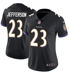 Women's Nike Baltimore Ravens #23 Tony Jefferson Elite Black Alternate NFL Jersey