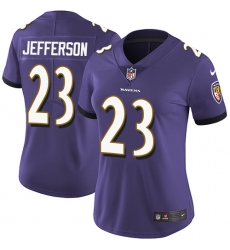 Women's Nike Baltimore Ravens #23 Tony Jefferson Elite Purple Team Color NFL Jersey