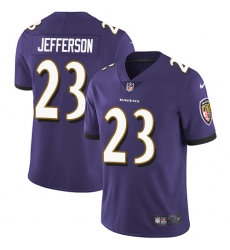 Youth Nike Baltimore Ravens #23 Tony Jefferson Elite Purple Team Color NFL Jersey