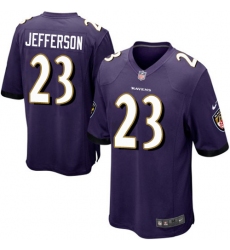Youth Nike Baltimore Ravens #23 Tony Jefferson Game Purple Team Color NFL Jersey