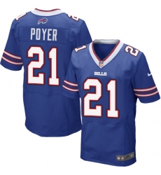 Men's Nike Buffalo Bills #21 Jordan Poyer Elite Royal Blue Team Color NFL Jersey
