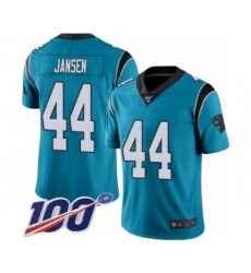 Men's Carolina Panthers #44 J.J. Jansen Limited Blue Rush Vapor Untouchable 100th Season Football Jersey