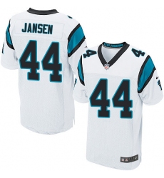 Men's Nike Carolina Panthers #44 J.J. Jansen Elite White NFL Jersey
