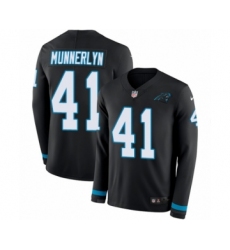 Youth Nike Carolina Panthers #41 Captain Munnerlyn Limited Black Therma Long Sleeve NFL Jersey