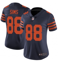 Women's Nike Chicago Bears #88 Dion Sims Elite Navy Blue Alternate NFL Jersey